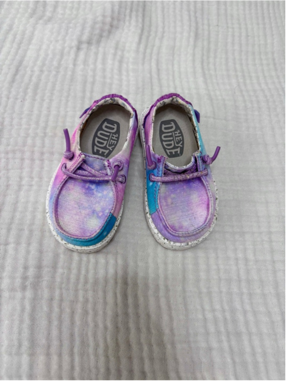 Toddler Wendy Unicorn Dreamer Hey Dude Sneakers Purple Blue Tie-Dye US 5